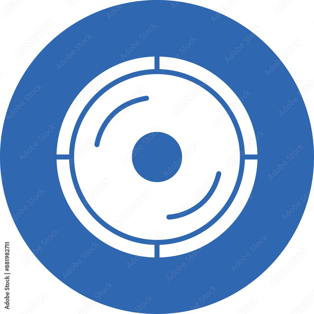 Compact disk glyph circle icon Compact disk glyph circle icon