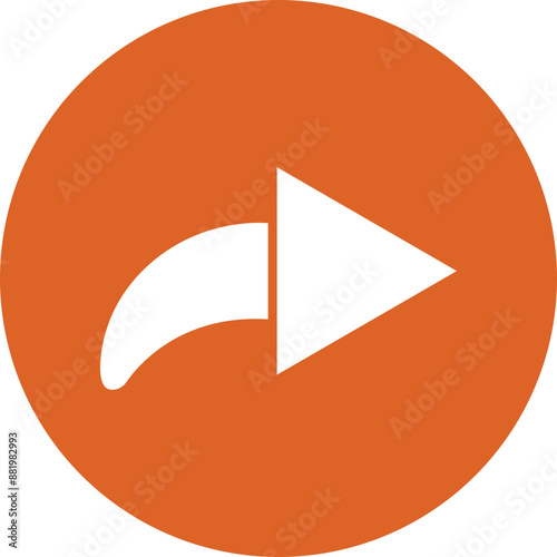 Share glyph circle icon