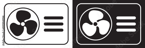 Heat pump icon. Ac outdoor unit icon in line style icon, Vector illustration. isolated on white and black background. Heating and cooling appliance. EPS 10