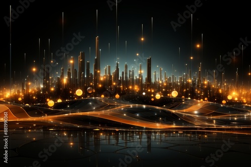 Abstract cityscape at night...