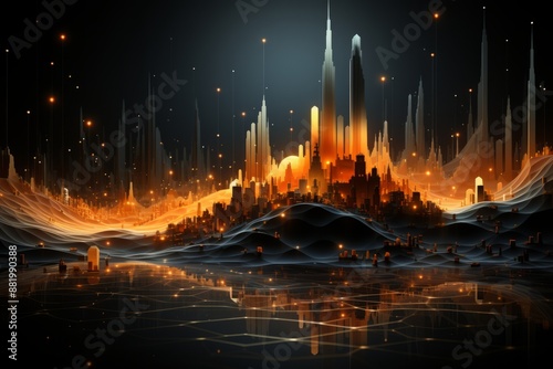Abstract cityscape at night...