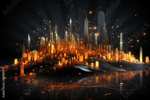Abstract cityscape at night...
