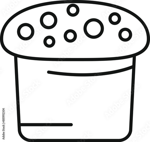 Easter cake with glaze and sprinkles is waiting to be eaten on easter sunday celebration