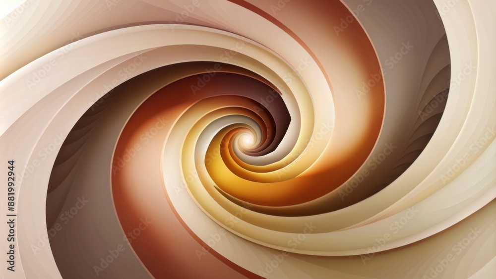 Fototapeta premium Dynamic, swirling shapes in vibrant shades of yellow, orange, and green create a sense of movement and energy. 