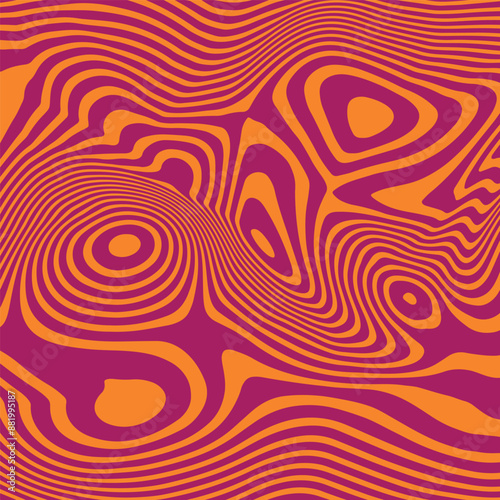 Wavy pattern background. Retro abstract cover. Vector colorful wallpaper