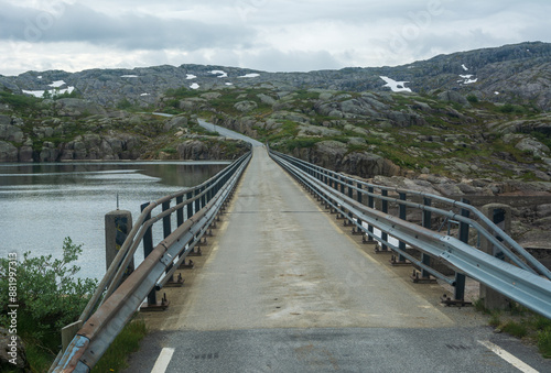 Wallpaper Mural Metal bridge at Norway.Norway landscape . Torontodigital.ca