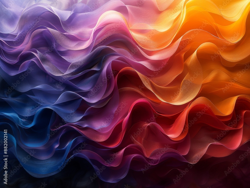 Fototapeta premium Abstract Colorful Fabric Waves