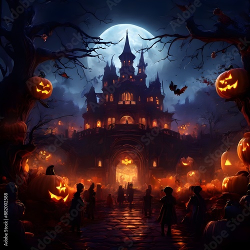 Halloween Festival Inside a Jack-o'-Lantern