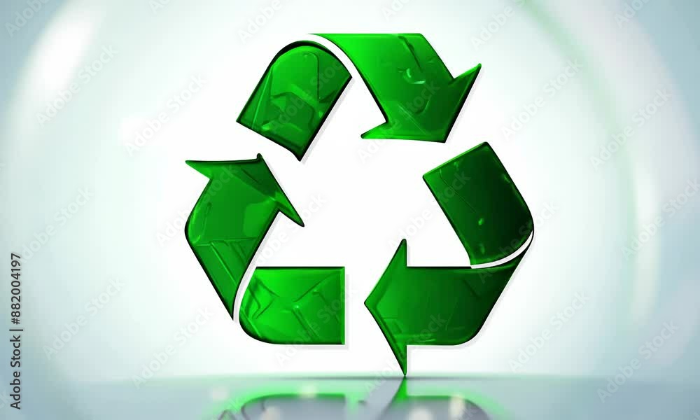 Bold green recycling symbol against abstract background symbolizing environmental awareness, sustainability. Ideal for promoting eco-friendly initiatives, recycling programs, environmental education Bold green recycling symbol against abstract background symbolizing environmental awareness, sustainability. Ideal for promoting eco-friendly initiatives, recycling programs, environmental education
