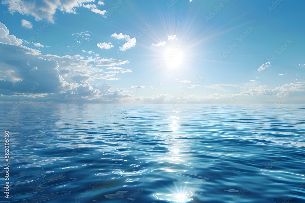 Obraz premium Serene Seascape A Study in Blue