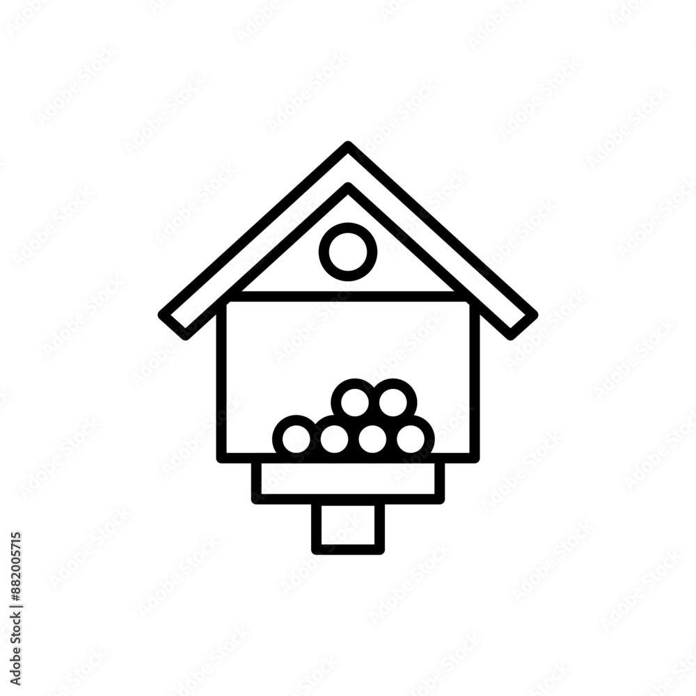 Bird feeders outline icons, minimalist vector illustration ,simple transparent graphic element .Isolated on white background Bird feeders outline icons, minimalist vector illustration ,simple transparent graphic element .Isolated on white background
