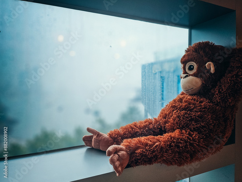Relaxation
- A laid-back monkey doll