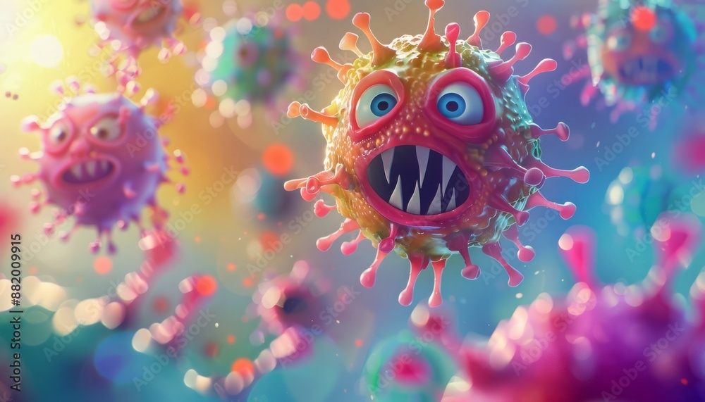 Animated Virus Characters Animated Virus Characters