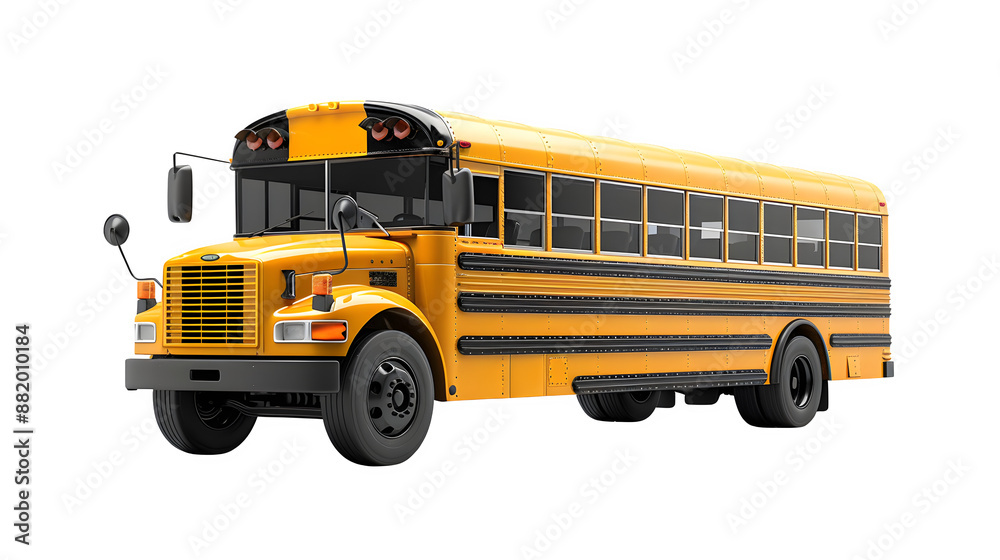 School bus, back to school transportation, student transport vehicle, educational commuting, png file, isolated on white School bus, back to school transportation, student transport vehicle, educational commuting, png file, isolated on white