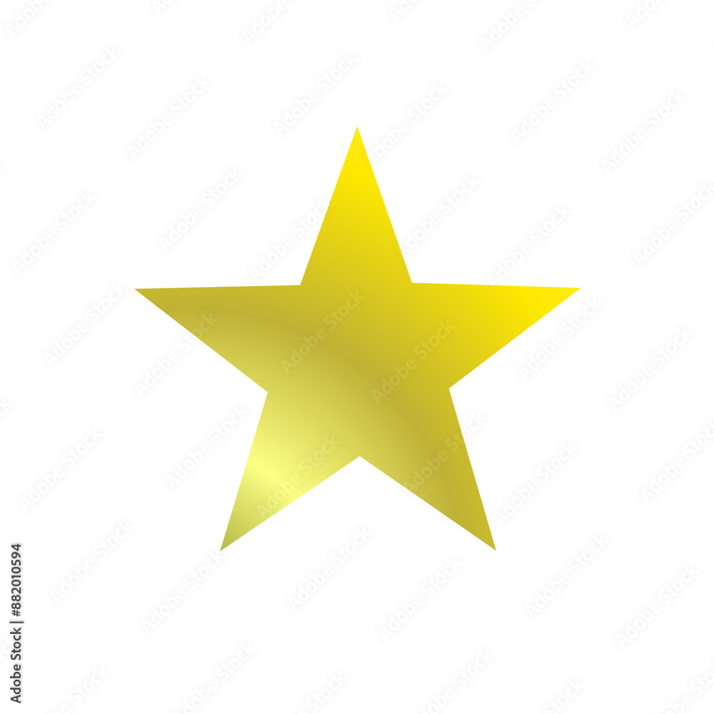 Golden star flat design isolated on transparent background Golden star flat design isolated on transparent background