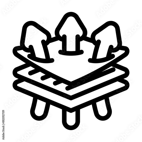 breathable fabric label product caution line icon vector. breathable fabric label product caution sign. isolated contour symbol black illustration
