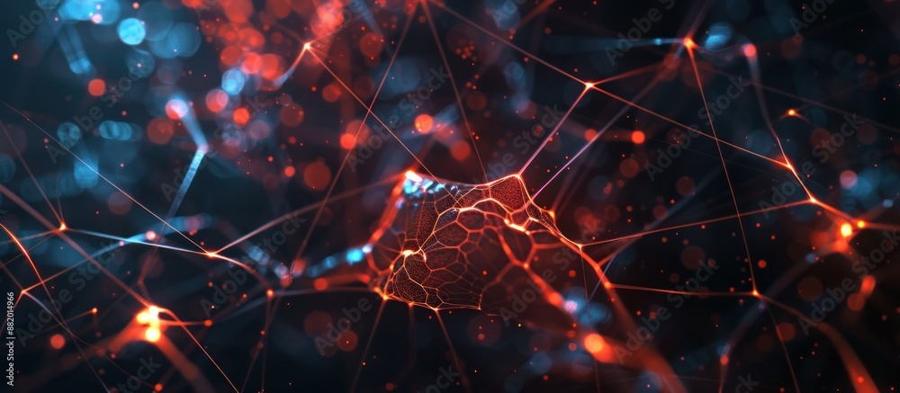 Abstract Network Structure With Glowing Lines Abstract Network Structure With Glowing Lines