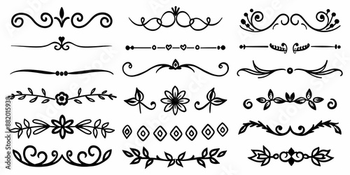 Elegant vintage ornament divider collection with intricate designs