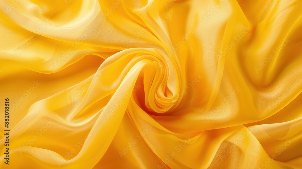 Obraz premium Yellow Silk Fabric Background