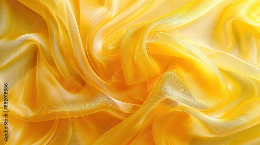 Yellow Silk Fabric Background Yellow Silk Fabric Background