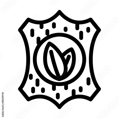 vegan leather sustainable fashion line icon vector. vegan leather sustainable fashion sign. isolated contour symbol black illustration