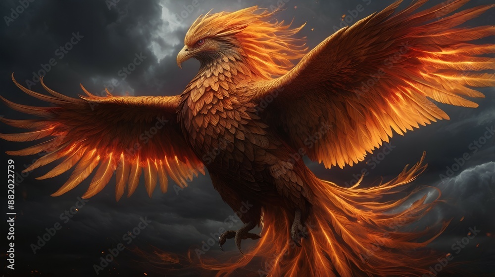 Obraz premium Phoenix's Radiant Rebirth