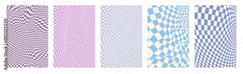 Optical illusion lines Y2k background. Abstract 3d poster. Y2k poster with abstract pattern.