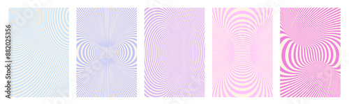 Optical illusion lines Y2k background. Abstract 3d poster. Y2k poster with abstract pattern.
