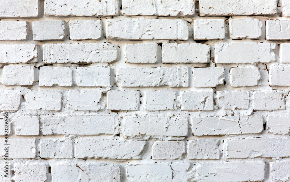 Close-up of a white painted brick wall texture with visible cracks and imperfections, perfect for backgrounds and design projects. Close-up of a white painted brick wall texture with visible cracks and imperfections, perfect for backgrounds and design projects.