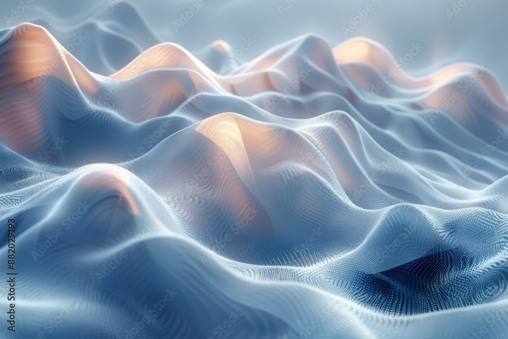 Obraz premium Abstract Wavy Texture with Golden Highlights