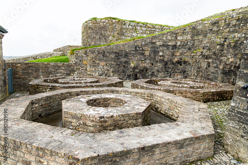 Kinsale, Ireland - 19.03.2024 - Water tank holders at Charles Fort photo