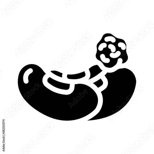 soy allergen free product food glyph icon vector. soy allergen free product food sign. isolated symbol illustration