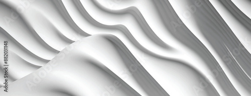 Wavy volumetric abstract monochrome pattern. Vector illustration	