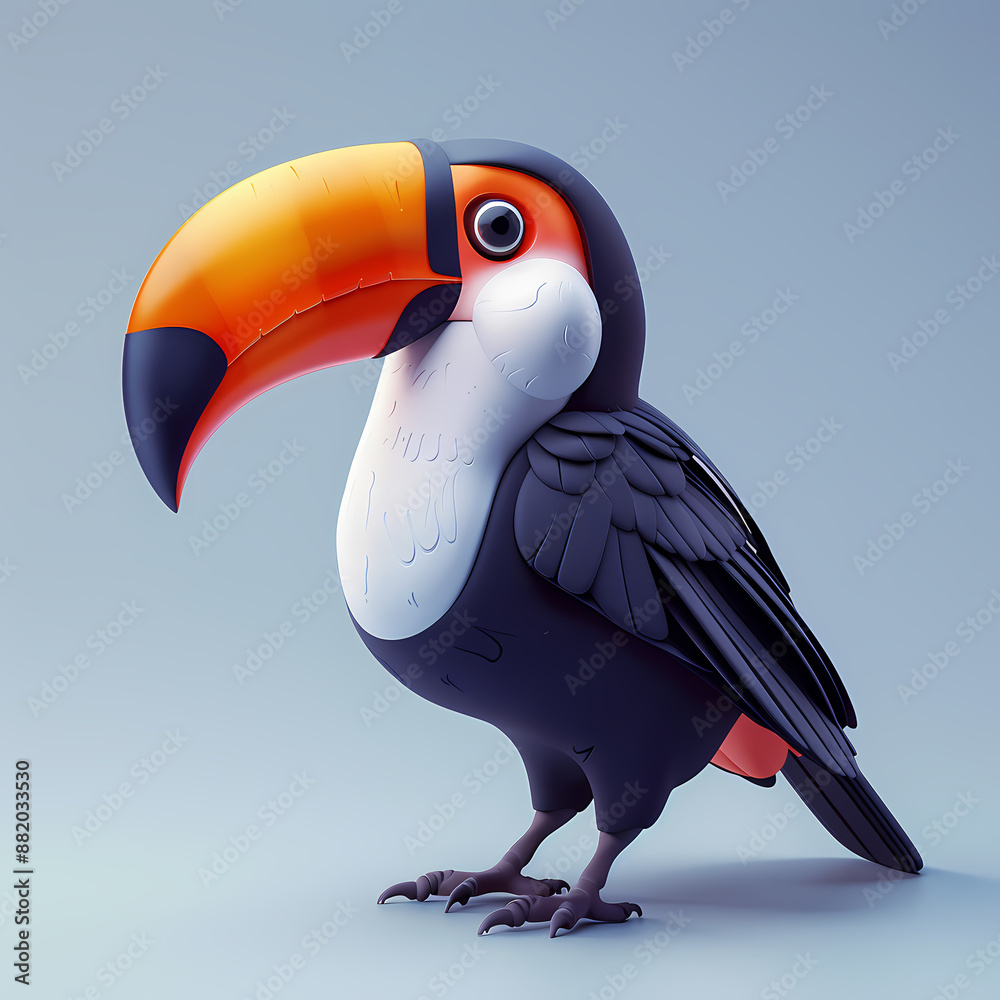 Obraz premium 3D toucan vector image,very artistic fashion