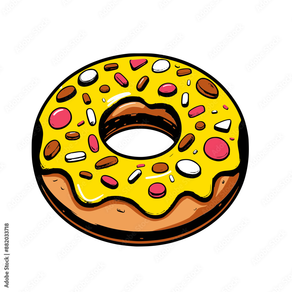 Fototapeta premium vector illustration of a donut