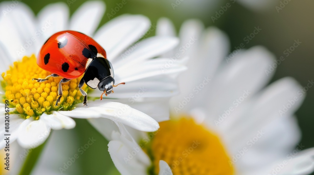 Ladybug on a White Daisy Ladybug on a White Daisy