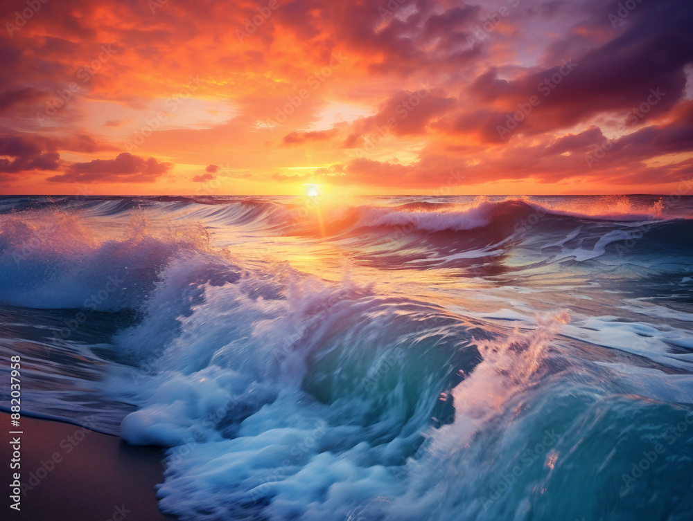 Fototapeta premium sunset over the sea