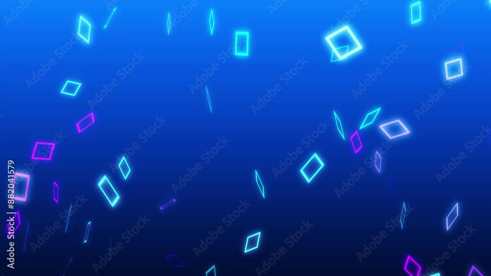 Square particle loop background material Square particle loop background material