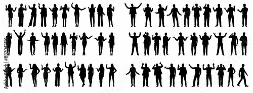 silhouettes of businessman and businesswoman. business person silhouette. 
