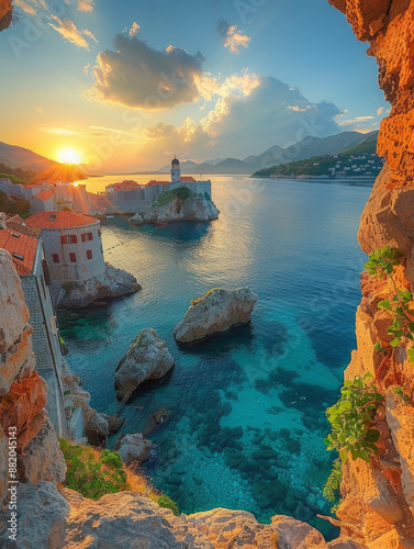 harbor of Dubrovnik, Croatia