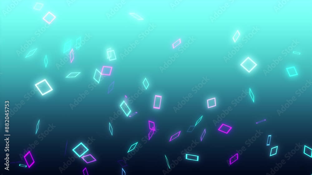 Square particle loop background material Square particle loop background material