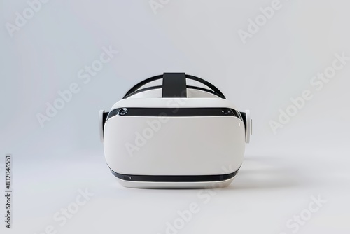 Virtaul reality glasses isolated on monochrome white background. 3d rendering photo