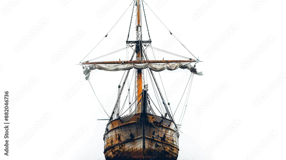 Naklejka premium a ship on a white background
