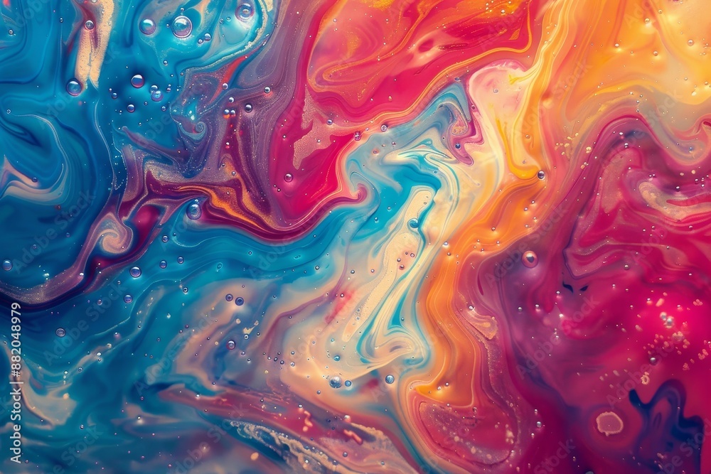 Abstract soap bubble background with light reflections