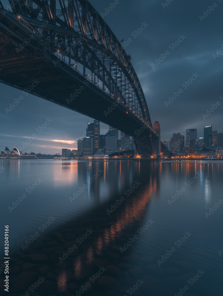 conic bridge at dusk conic bridge at dusk
