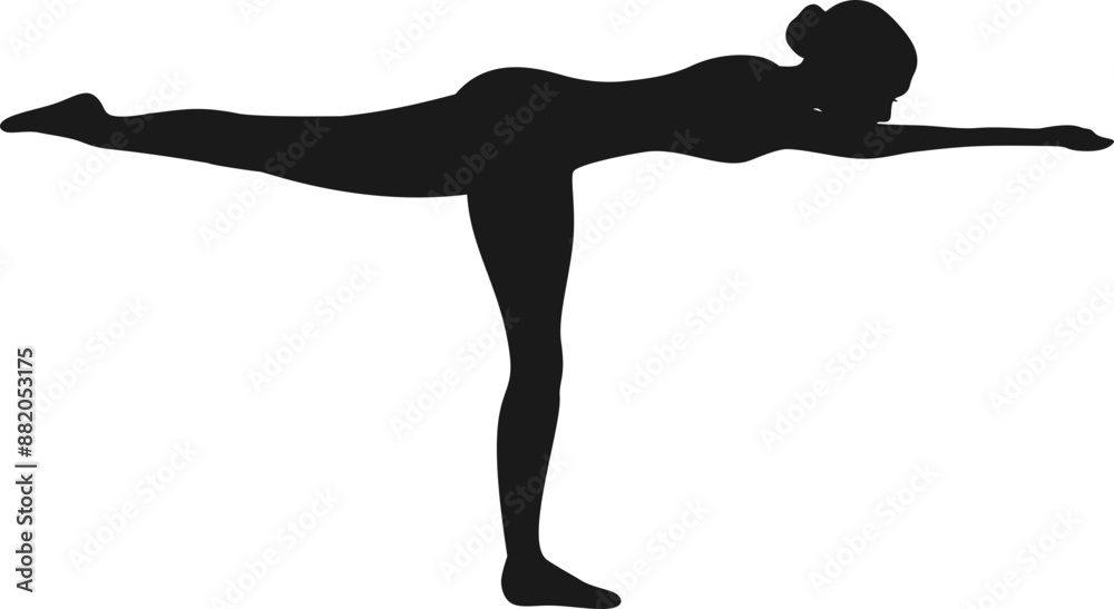 Fototapeta premium Yoga Pose - Female Yogi Illustration 
