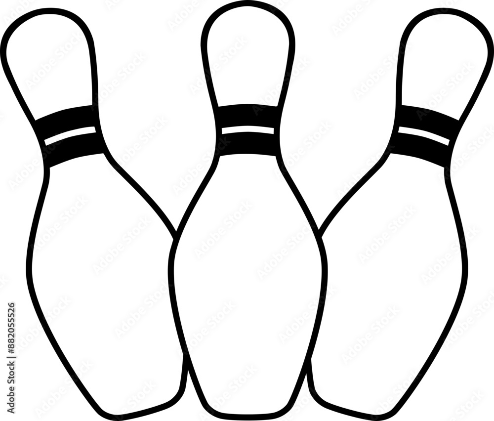 Fototapeta premium Bowling Pins Graphic