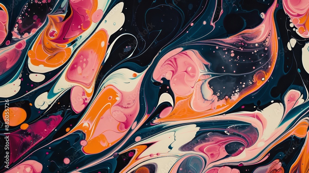 This pattern recalls the marbling techniques used in vintage and antiquarian book interior linings This pattern recalls the marbling techniques used in vintage and antiquarian book interior linings