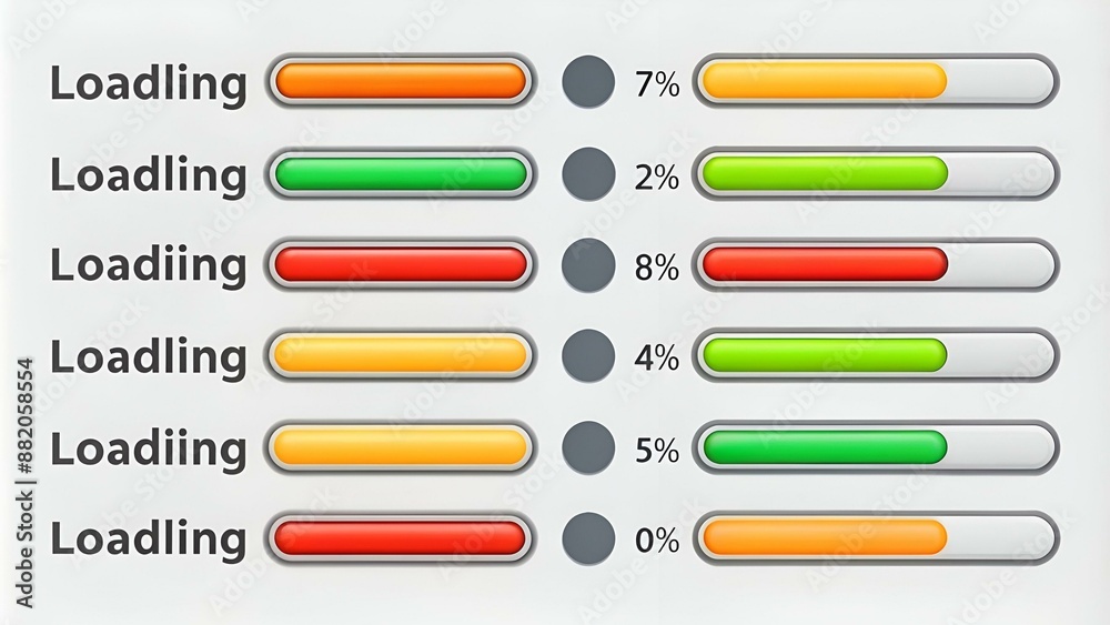 Set loading bar icons – stock vector Set loading bar icons – stock vector