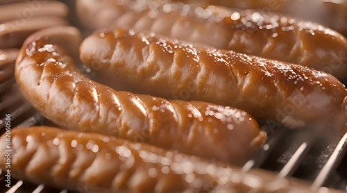 Close up sausages  photo